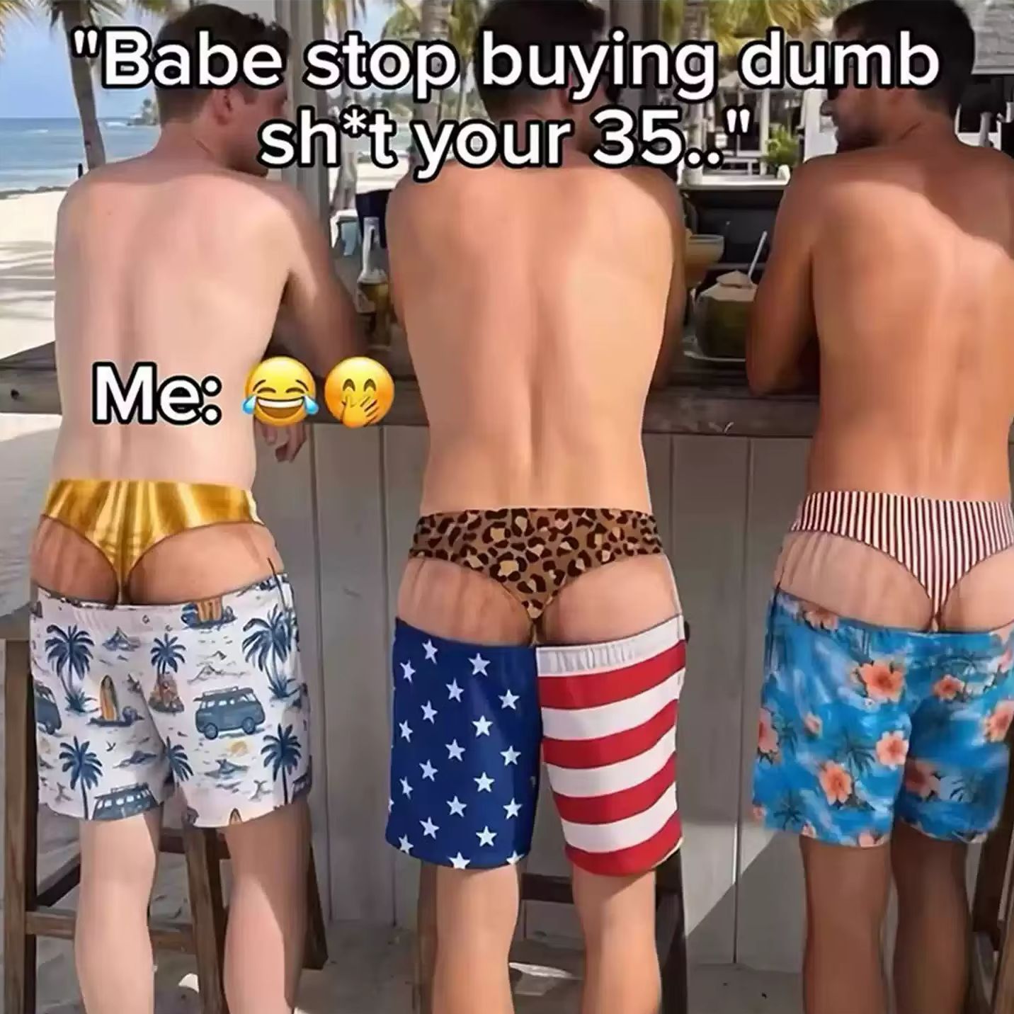 Swim Trunk Quick Dry - Grappige zwembroeken voor heren met harige