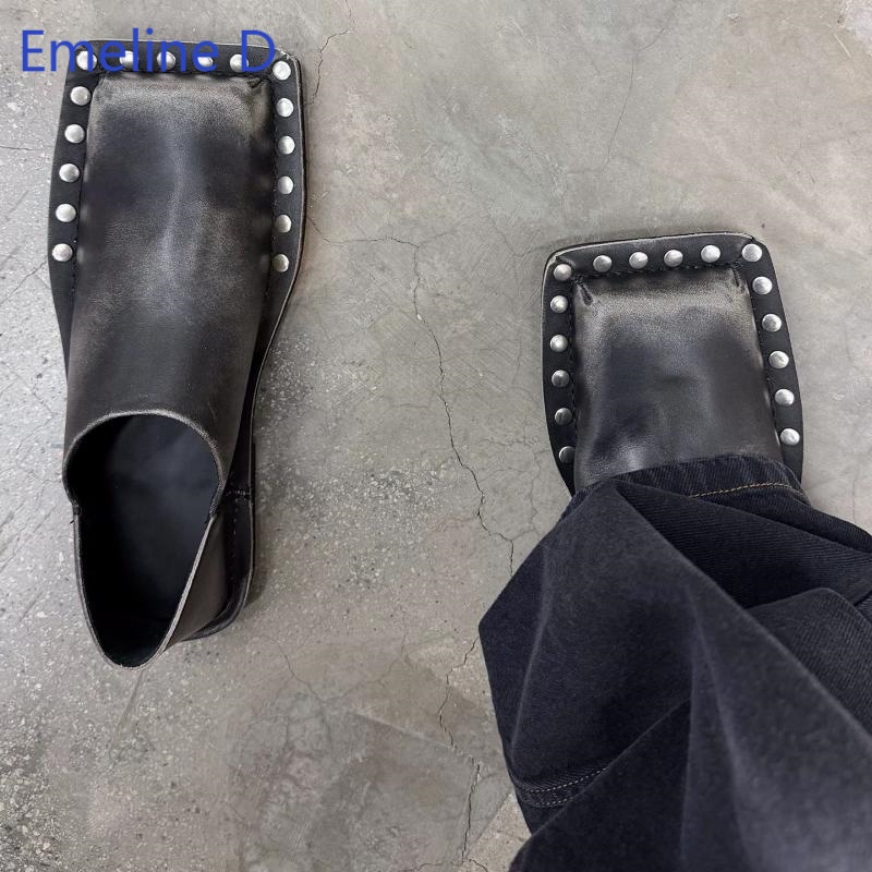Unisex muiltjes met vierkante  - Flip Flop Leather Men recensie en prijs